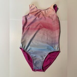 Destira gymnastics tank pastel blue pink sleeveless leotard LC-large child